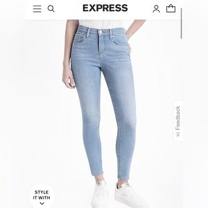 Express Light Washed Skinny Jeans